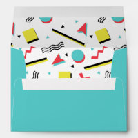 Turquoise with 90s Pattern Lining