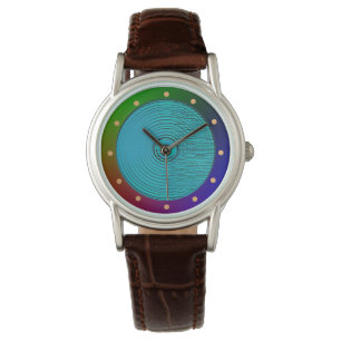 Turquoise With Multicolored Border >Ladies Watch