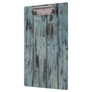 Turquoise Wood Design vintage Shabby Chic gift Clipboard