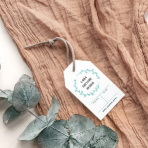 Turquoise Wreath Social Media Price Gift Tags