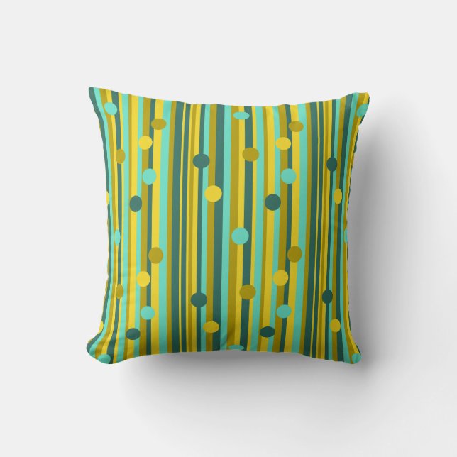 Turquoise Yellow 3 Cushion (Front)