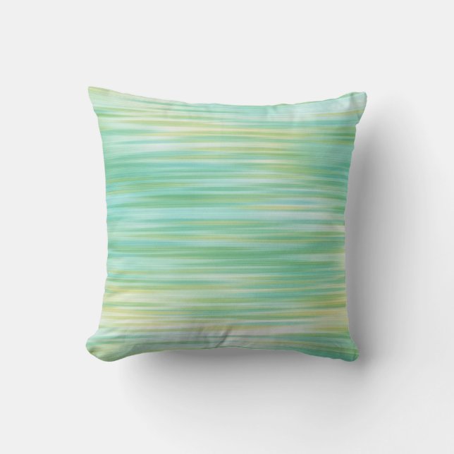 Turquoise Yellow Abstract Cushion (Front)