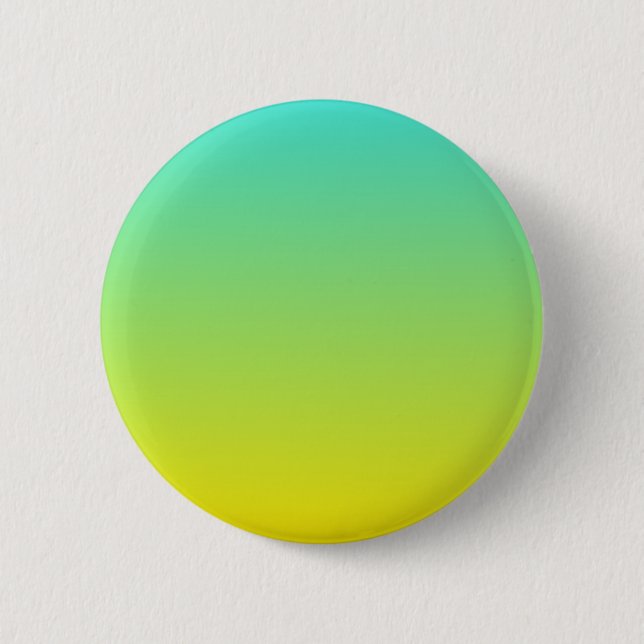 Turquoise Yellow Ombre 6 Cm Round Badge (Front)