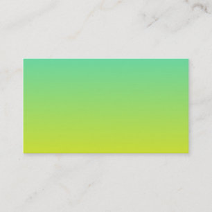 Turquoise Yellow Ombre Business Card