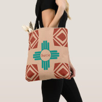 Turquoise Zia Tribal Brown Tan