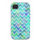 Turquoise Zigzag Pattern iPhone 4/4S Case