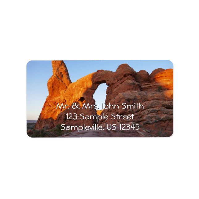 Turret Arch at Sunrise II Label (Front)
