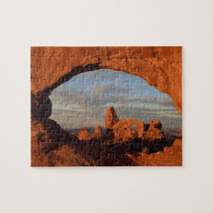 Turret Arch seen through North Window , Arches Jigsaw Puzzle