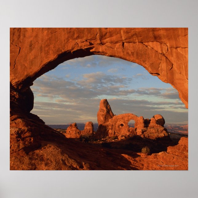 Turret Arch seen through North Window , Arches Poster (Front)