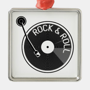 Turtable Record Player Rock And Roll Vinyl Record Metal Tree Decoration