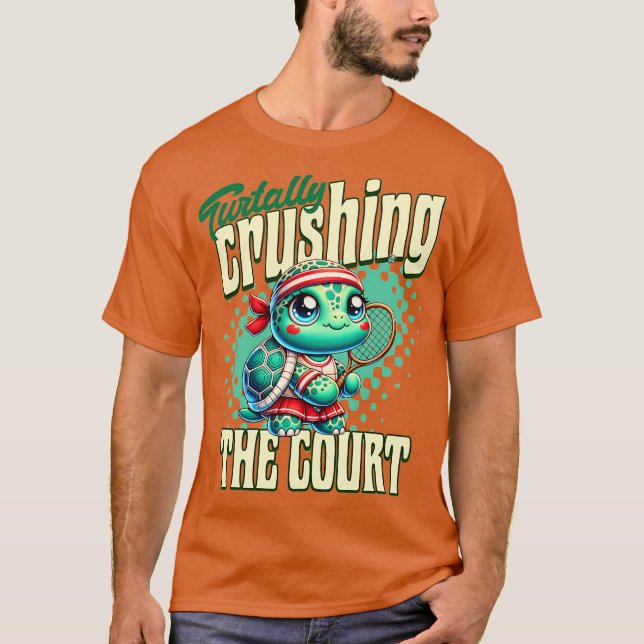 Turtally Grushing The Court T-Shirt (Front)