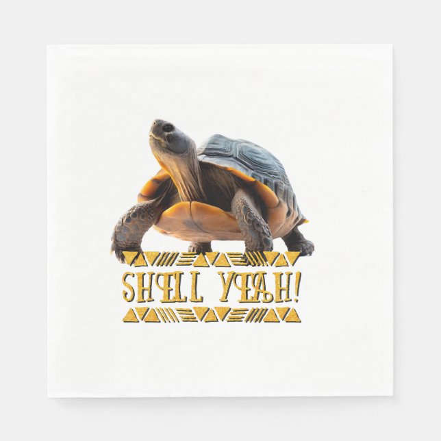 Turtle 001 Shell Yeah! Napkin (Front)