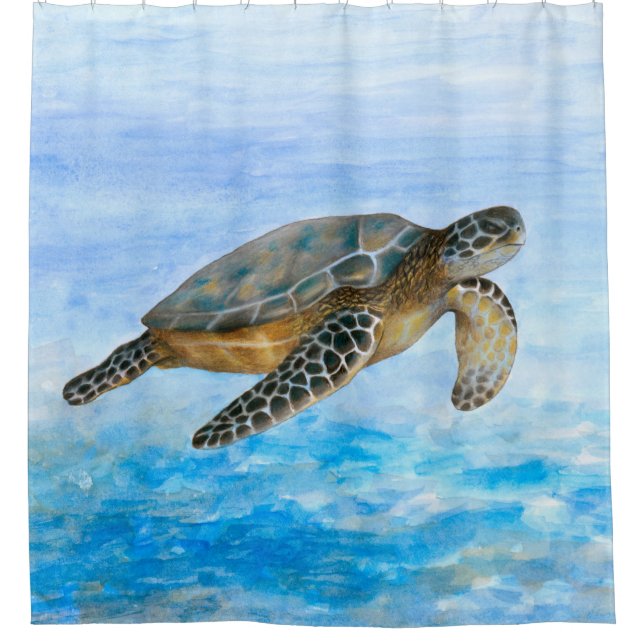 Turtle 1 shower curtain (Front)