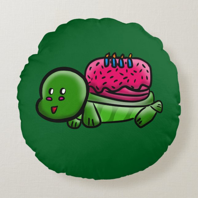 Turtle 2 round cushion (Front)