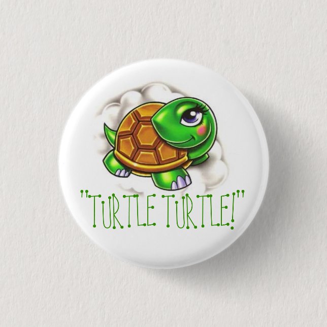 turtle 3 cm round badge (Front)
