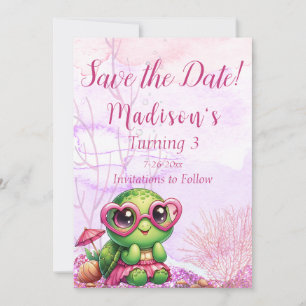 Turtle 3rd Birthday, Under the Sea Save The Date