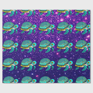 Turtle Adorable Cute Charming Themed Inspired Wrapping Paper