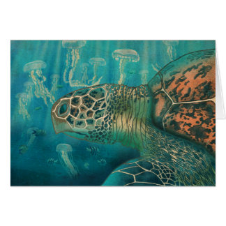 Turtle and jellyfish