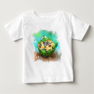 Turtle and Ladybug Playing Chess Baby T-Shirt Fun
