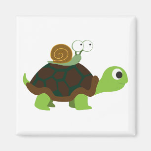 Turtle and Snail Magnet