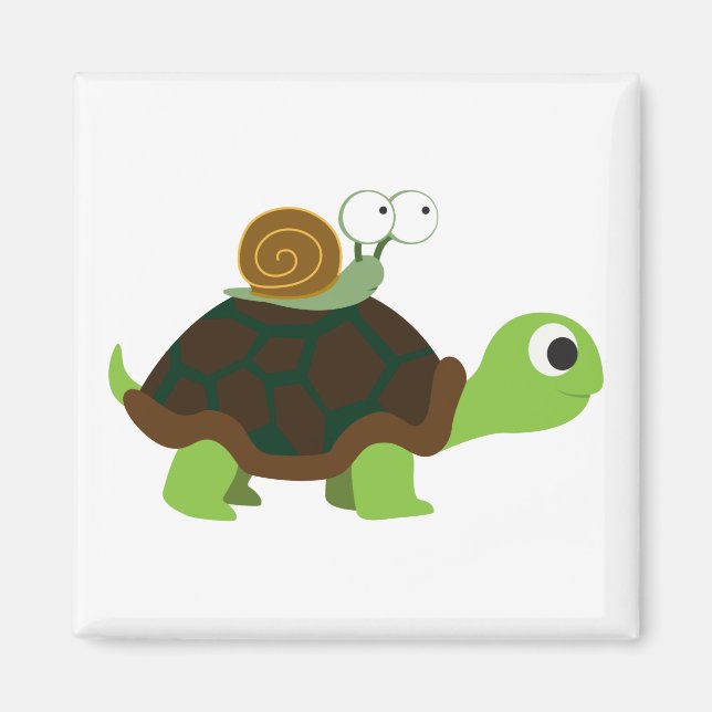 Turtle and Snail Magnet (Front)