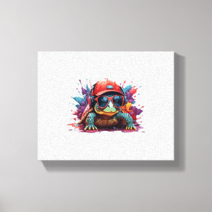 turtle animal art I cool cute turtle Canvas Print