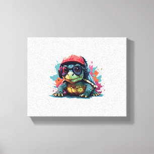 turtle animal art I cool cute turtle Canvas Print