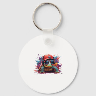 turtle animal art I cool cute turtle Key Ring