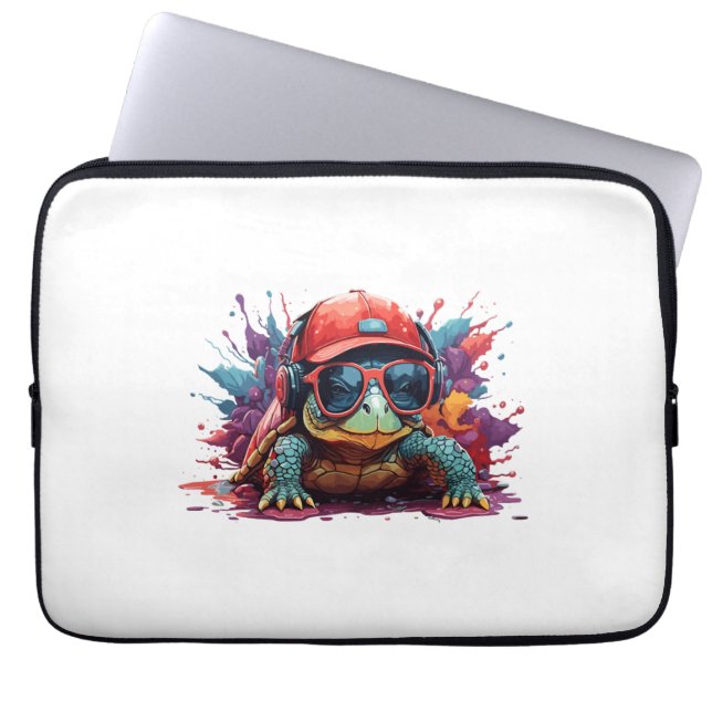 turtle animal art I cool cute turtle Laptop Sleeve (Front)