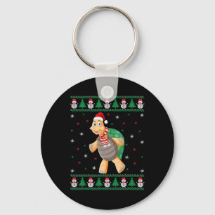 Turtle Animal Matching Family Ugly Christmas Sweat Key Ring