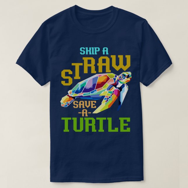 Turtle Animal Rights Acitivist Gift Turtle T-Shirt (Design Front)