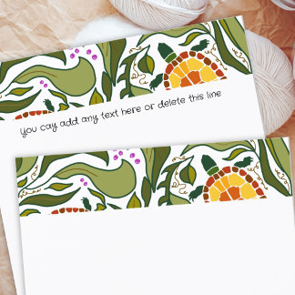 Turtle Art Border Custom Scrapbook Paper