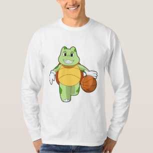 Turtle as Basketball player with Basketball.PNG T-Shirt