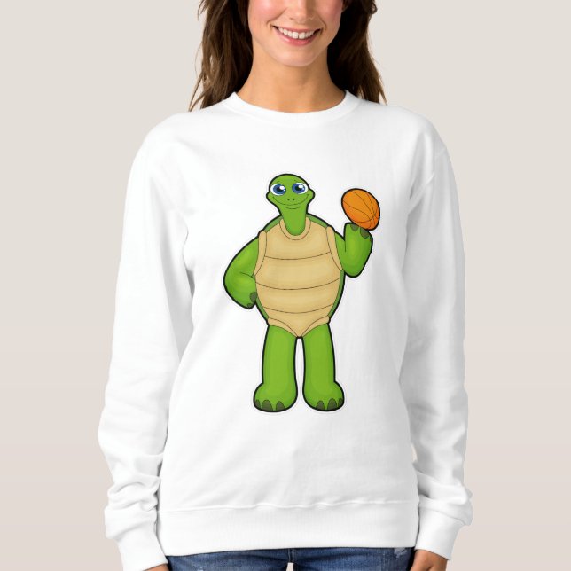 Turtle as Basketball player with Basketball Sweatshirt (Front)