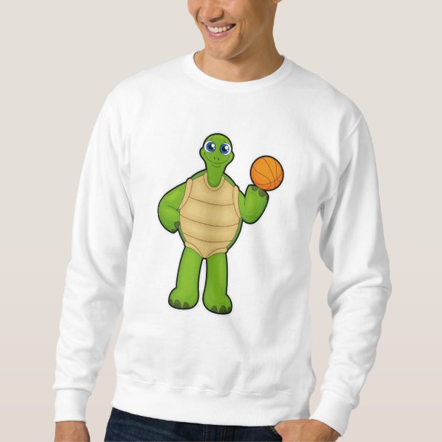 Turtle as Basketball player with Basketball Sweatshirt (Front)