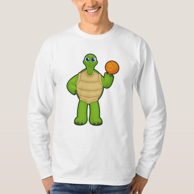 Turtle as Basketball player with Basketball T-Shirt (Front)