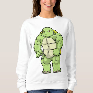 Turtle as Bodybuilder with Six pack Sweatshirt