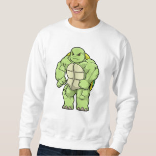 Turtle as Bodybuilder with Six pack Sweatshirt