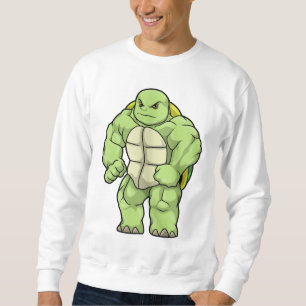 Turtle as Bodybuilder with Six pack Sweatshirt