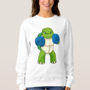 Turtle as Boxer with Boxing gloves Sweatshirt