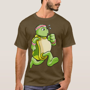 Turtle as Jogger with Sweat and Head T-Shirt