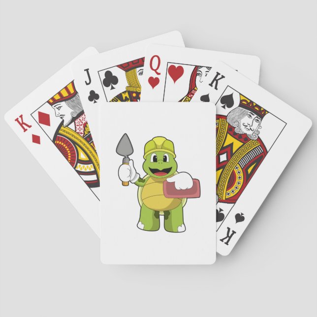 Turtle as Mason with Stone Playing Cards (Back)