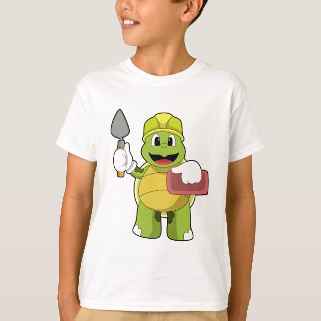 Turtle as Mason with Stone T-Shirt (Front)