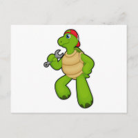 Turtle as Mechanic with Wrench & Cap