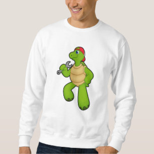 Turtle as Mechanic with Wrench & Cap Sweatshirt