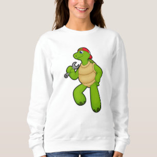 Turtle as Mechanic with Wrench & Cap Sweatshirt
