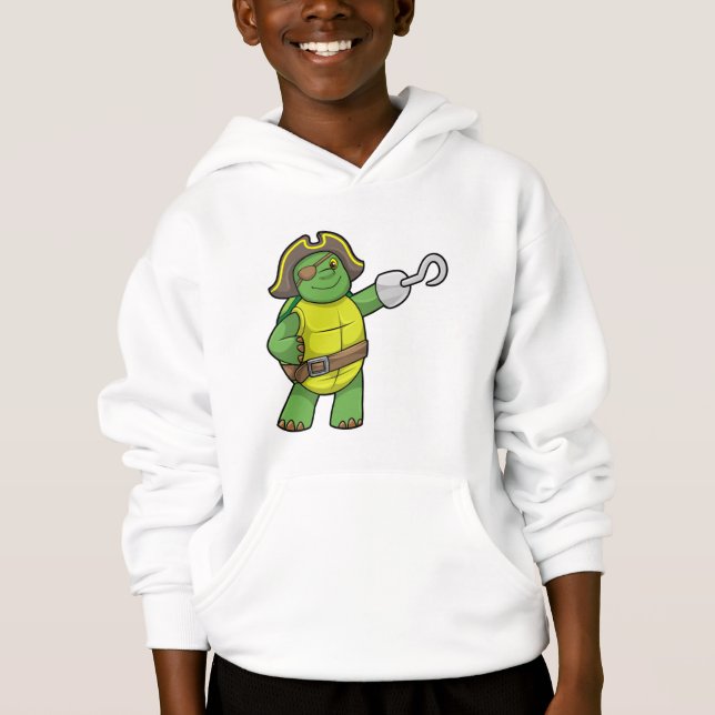 Turtle as Pirate with Hooked hand & Eye patch (Front)