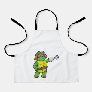Turtle as Pirate with Hooked hand & Eye patch Apron