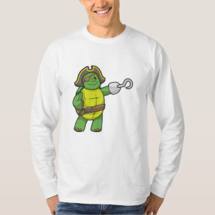 Turtle as Pirate with Hooked hand & Eye patch T-Shirt