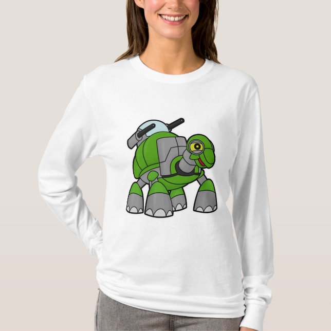 Turtle as Robot with Cannons T-Shirt (Front)